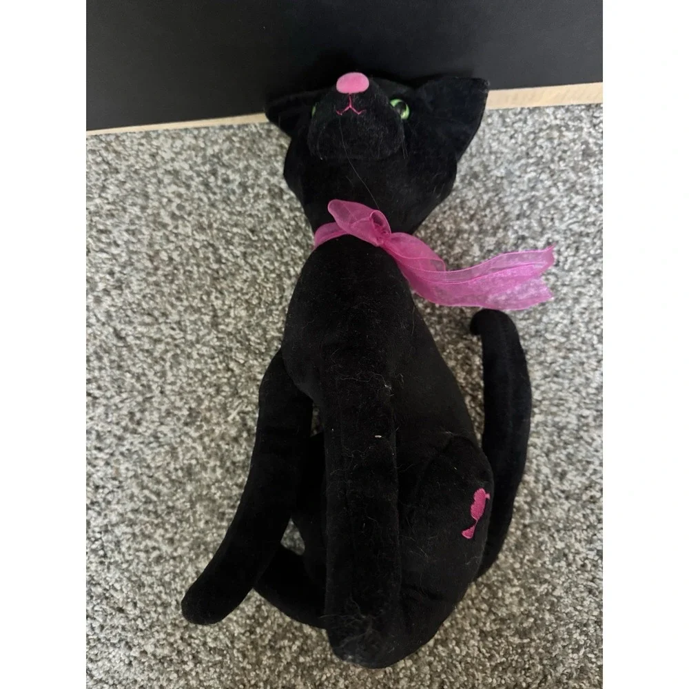 Barbie FAO Schwarz With Love Barbie Black Cat Plush Stuffed Animal 14